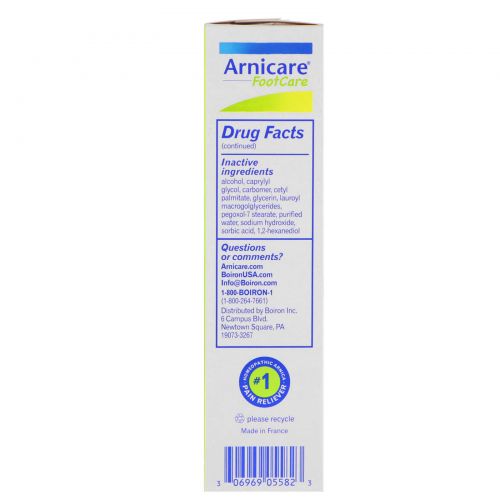 Boiron, Arnicare Foot Care Cream, Unscented, 4.2 oz (120 g)