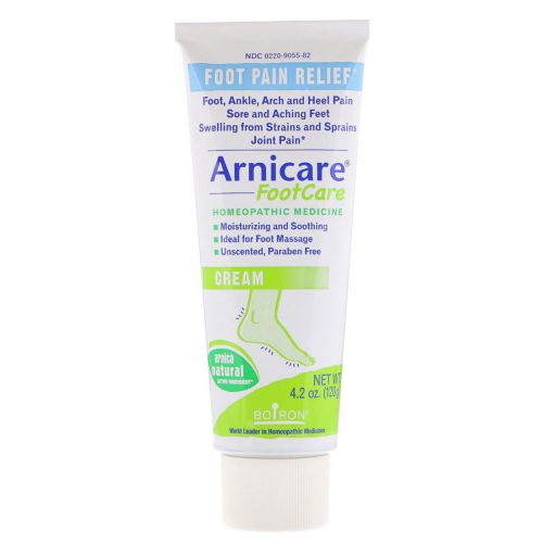 Boiron, Arnicare Foot Care Cream, Unscented, 4.2 oz (120 g)