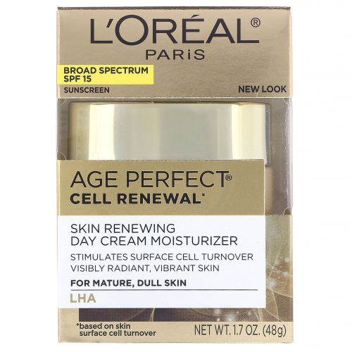 L'Oreal, Age Perfect Cell Renewal, увлажняющий дневной крем, восстанавливающий кожу, SPF 15, 48 г