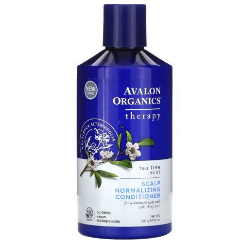 Avalon Organics, Кондиционер, нормализующий кожу головы, 14 oz (397 г)