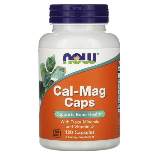 Now Foods, Cal-Mag Caps with Trace Minerals and Vitamin D, 120 Capsules