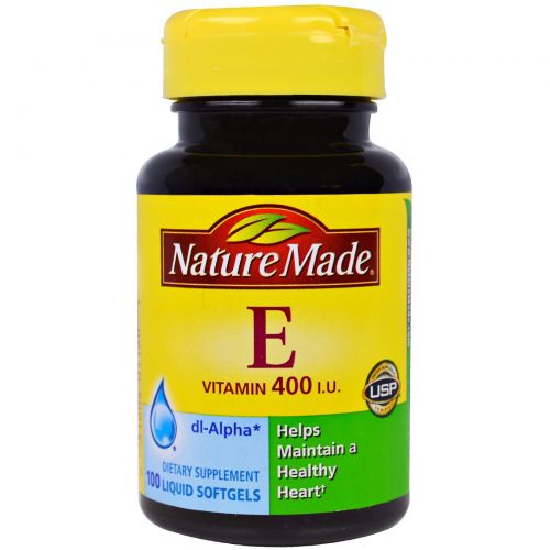 Nature Made, Vitamin E, 400IU, dl-Alpha, 100 Liquid Softgels