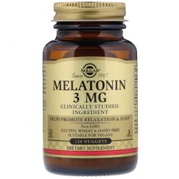 Solgar, Мелатонин, 3 мг, 120 таблеток