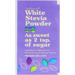 NuNaturals, NuStevia, White Stevia Powder, 1000 Packets, .035 oz (1 g) Each