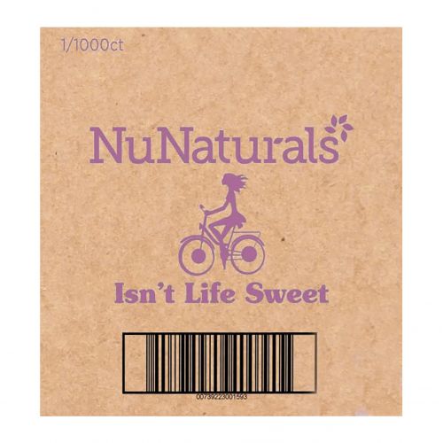 NuNaturals, NuStevia, White Stevia Powder, 1000 Packets, .035 oz (1 g) Each