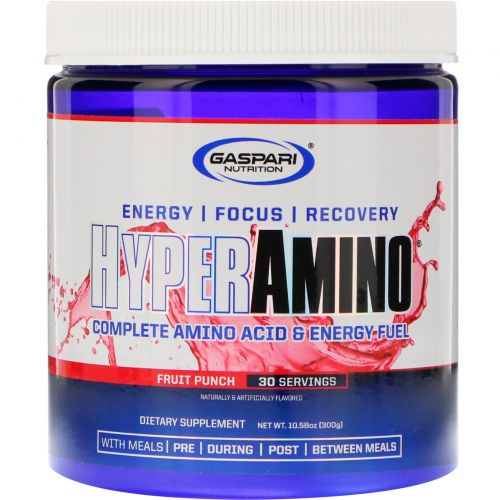 Gaspari Nutrition, HyperAmino, фруктовый пунш, 300 г