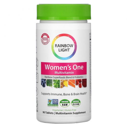 Rainbow Light, Just Once, пищевой мультивитамин для женщин, 90 таблеток