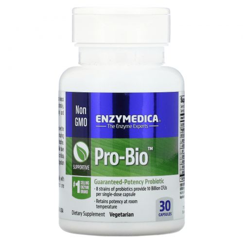 Enzymedica, Pro Bio, пробиотик гарантированного действия, 30 капсул