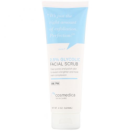 Cosmedica Skincare, 2.5% Glycolic Facial Scrub, 4 oz (120 ml)