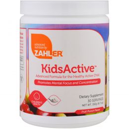 Zahler, Kids Active, усовершенствованный состав для здоровья активных детей, фруктовый пунш, 6.7 унций (192 г)