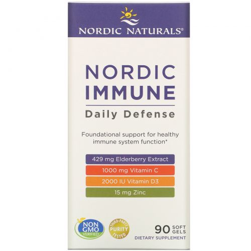 Nordic Naturals, Nordic Immune Daily Defense, 90 Soft Gels