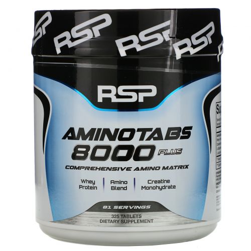 RSP Nutrition, Amino Tabs 8000 Plus, 325 Tablets