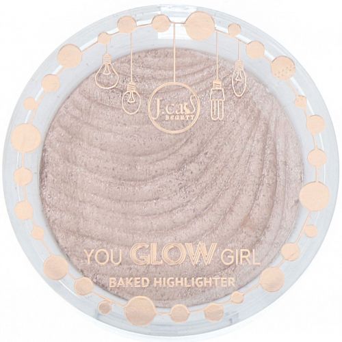 J.Cat Beauty, You Glow Girl, запеченый хайлайтер, оттенок YGG103 «Розовая богиня», 8,5 г