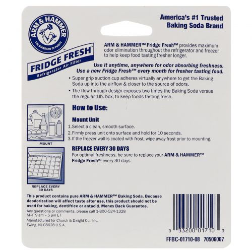 Arm & Hammer, Fridge Fresh Refrigerator Air Filter, 1 Unit