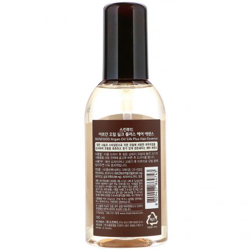 Skinfood, Фиксирующая эссенция для волос с аргановым маслом Argan Oil Silk Plus, 3,38 ж. унц. (100 мл)