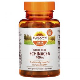 Sundown Naturals, Эхинацея, 400 мг, 100 капсул