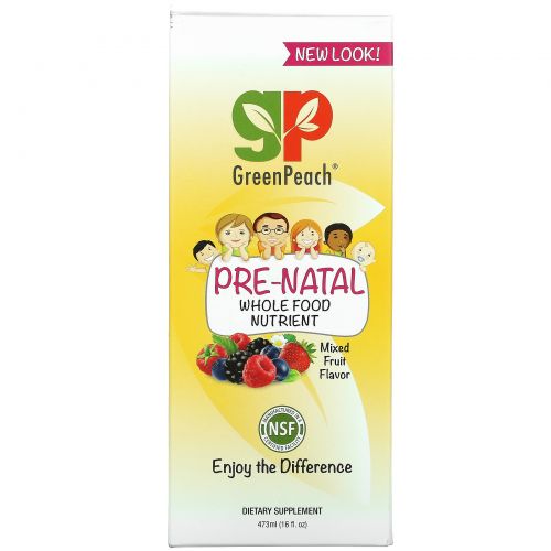 GreenPeach, Pre-Natal, Whole Food Nutrient, Natural Berry Flavor, 16 fl oz (480 ml)