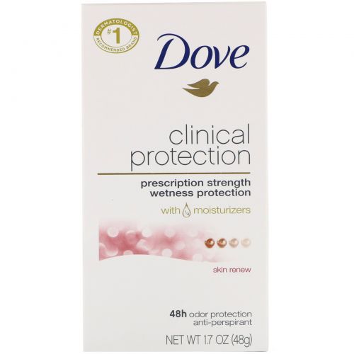 Dove, Clinical Protection, дезодорант-антиперспирант, «Обновление кожи», 48 г (1,7 унции)