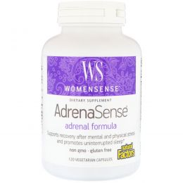 Natural Factors, WomenSense , AdrenaSense, Формула для надпочечников 120 овощных капсул