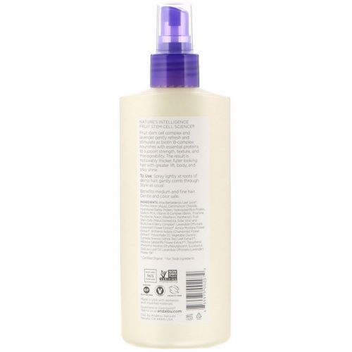 Andalou Naturals, Lavender & Biotin Full Volume Style Spray, 8.2 fl oz (242 ml)