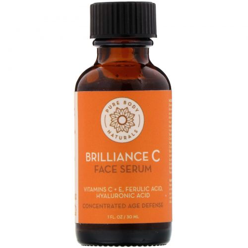 Pure Body Naturals, Сыворотка для кожи лица Brilliance C, 1 ж. унц. (30 мл)