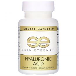 Source Naturals, Гиалуроновая кислота для вечной кожи, 50 мг, 60 таблеток