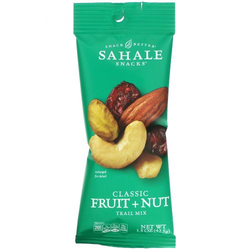 Sahale Snacks, Trail Mix, Classic Fruit + Nut Blend, 9 Packs, 1.5 oz (42,5 g) Each