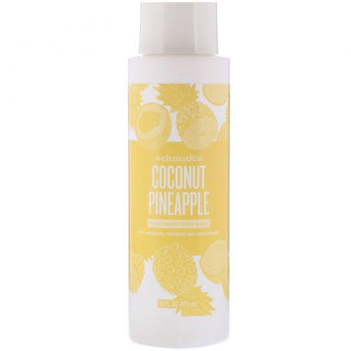 Schmidt's Naturals, Plant-Based Body Wash, Coconut Pineapple, 16 fl oz (473 ml)