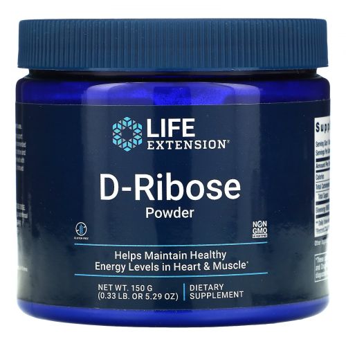 Life Extension, Порошок D-рибозы, 150 г