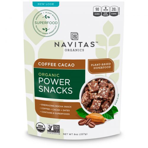 Navitas Organics, Мощный перекус со вкусом кофе и какао, 227 г