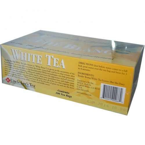 Uncle Lee's Tea, Легенды Китая, белый чай, 100 пакетиков, 5,29 унции (150 г)