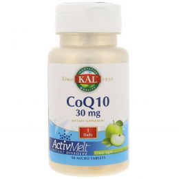 KAL, CoQ10, ActivMelt, Green Apple, 30 mg , 90 Micro Tablets