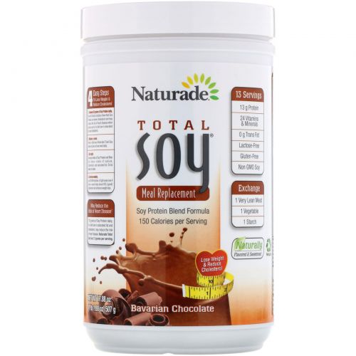 Naturade, Абсолютная соя (Total Soy), заменитель пищи, со вкусом баварского шоколада, 17,88 унции (507 г)