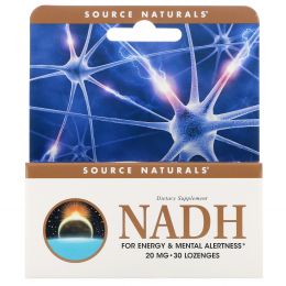 Source Naturals, НАДН, 20 мг, 30 подъязычных таблеток