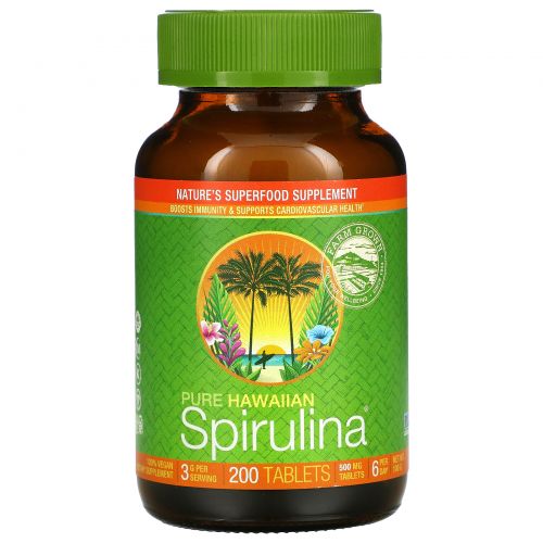 Nutrex Hawaii, Pure Hawaiian Spirulina, 500 мг, 200 таблеток