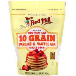 Bob's Red Mill, 10 Grain Pancake & Waffle Mix, Whole Grain, 27 oz (680 g)