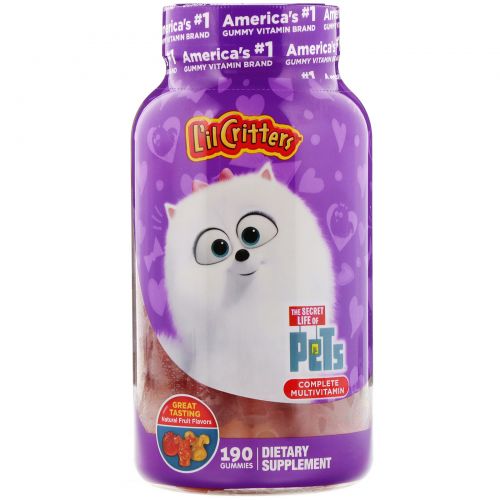 L'il Critters, Complete Multivitamins, Secret Life of Pets, Natural Fruit Flavors, 190 Gummies