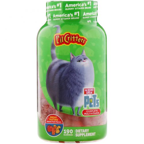 L'il Critters, Complete Multivitamins, Secret Life of Pets, Natural Fruit Flavors, 190 Gummies