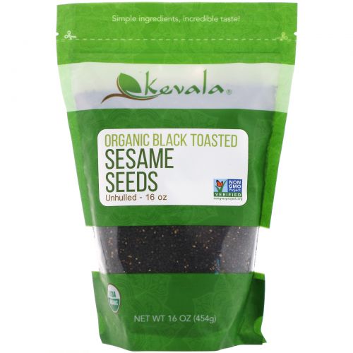 Kevala, Organic Black Toasted Sesame Seeds, 16 oz (453 g)