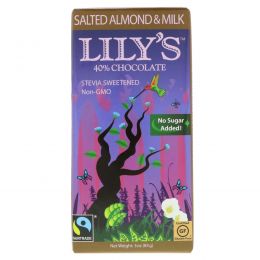 Lily's Sweets, 40% Chocolate, Salted Almond Milk, 3 oz (85 g)