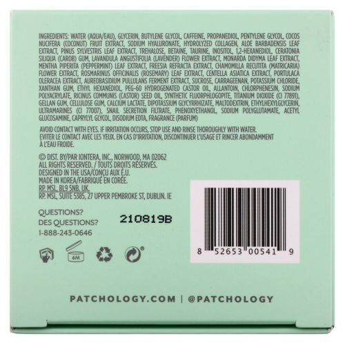 Patchology, FlashPatch, Rejuvenating Eye Gels, 30 Pairs