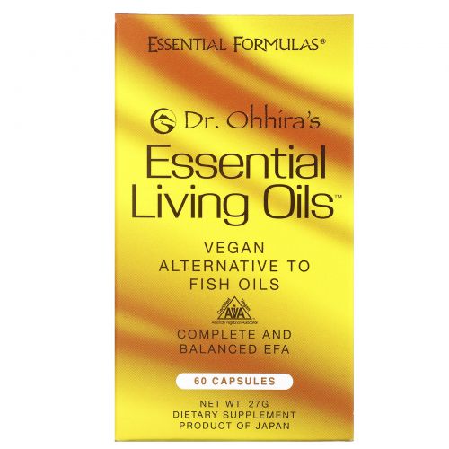 Dr. Ohhira's, Essential Formulas Inc., Незаменимые живые масла, 60 капсул