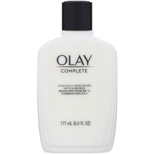 Olay, Complete, UV365, дневное увлажняющее средство с солнцезащитными фильтрами, SPF 15, для жирной кожи, 177 мл (6 унций)