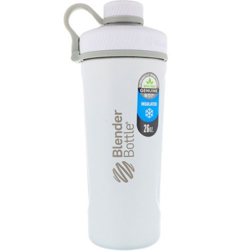 Blender Bottle, Blender Bottle Radian, нержавеющая сталь с термозащитным покрытием, матовая белая, 26 унций