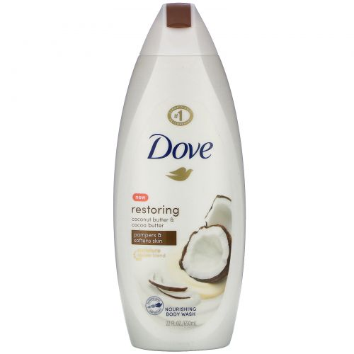 Dove, Purely Pampering Body Wash, Coconut Milk with Jasmine Petals, 22 fl oz (650 ml)