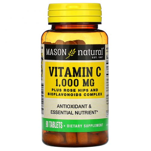 Mason Natural, Vitamin C, 1000 mg, 90 Tablets