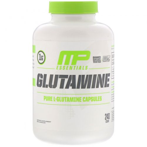 MusclePharm, Glutamine Essentials, 240 капсул