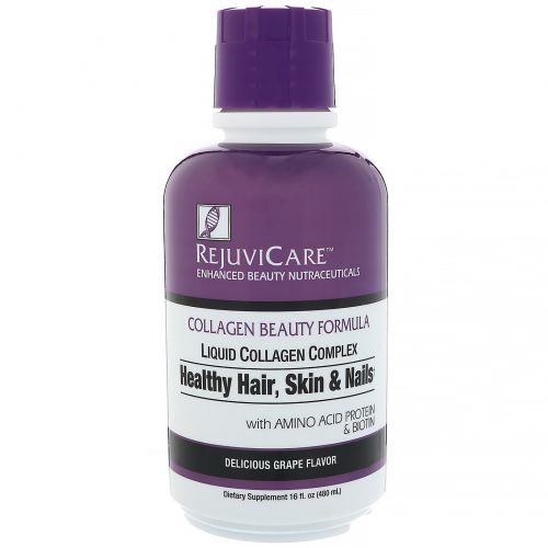 Rejuvicare, Collagen Beauty Formula, Liquid Collagen Complex, Healthy Hair, Skin & Nails, 16 fl oz (480 ml)