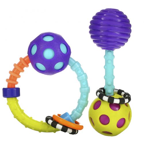 Sassy, My First Bend & Flex Rattle Set, 0+ Months, 2 Piece Set