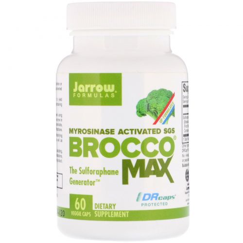 Jarrow Formulas, BroccoMax, усиленный микросиназой, 60 капсул